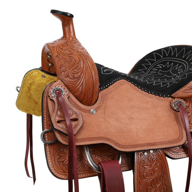 Double T Classic Stitch Prairie Dancer Roper Saddle - 16 inch