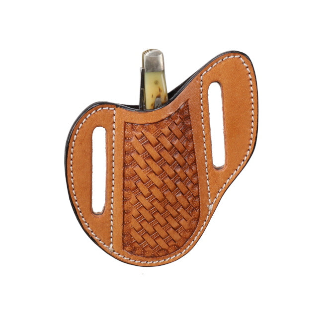 Light Oiled Basketweave Knife Sheath