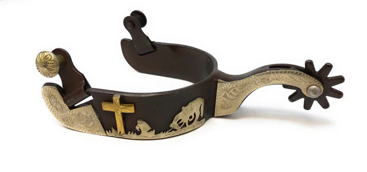Ladies' Praying Cowboy Antique Brown Spur