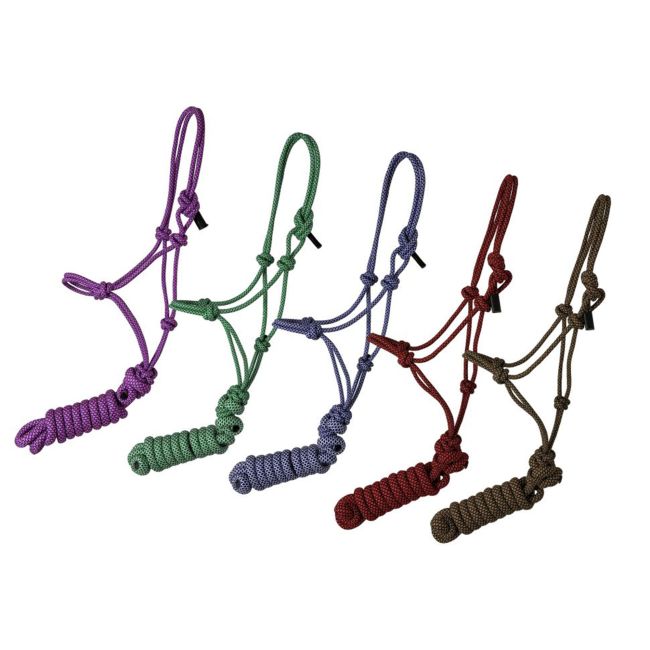 Showman Adjustable Cowboy Knot Halter w/ Removable Lead - Mini/Small Pony Size