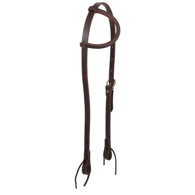 Dark Oiled Premium Harness Leather One Ear Headstall