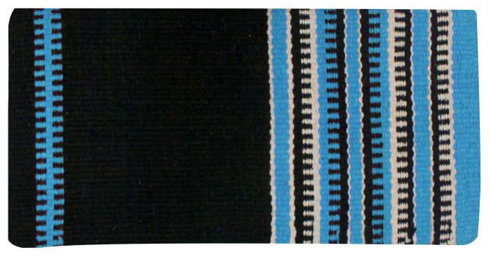 Wool Saddle Blanket w/ Colored Zipper Design