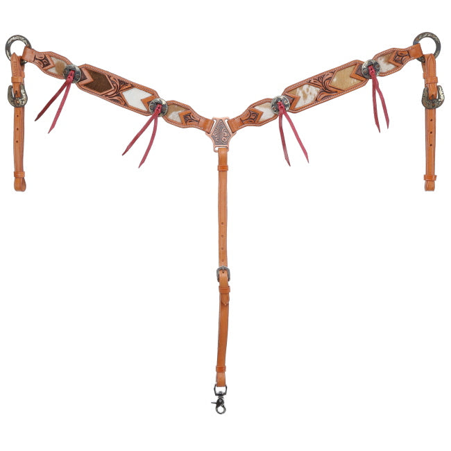 Showman Woodland Hide Browband Headstall & Breast Collar Set