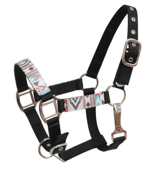 Showman PONY Halter with Navajo print overlay