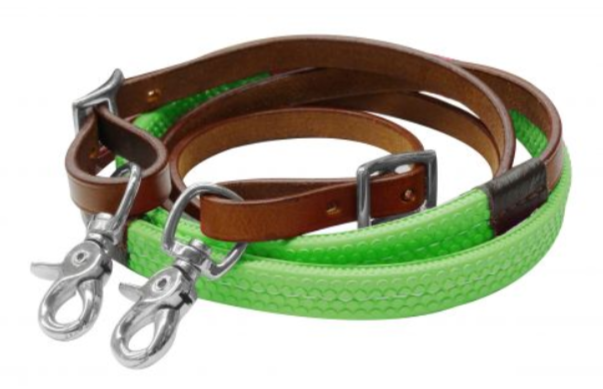 Showman 7ft rubber grip barrel reins