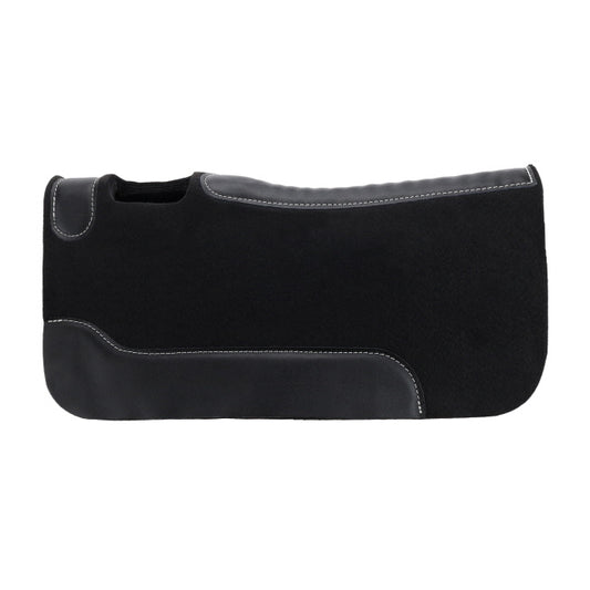 Small Black Contoured Felt Saddle Pad