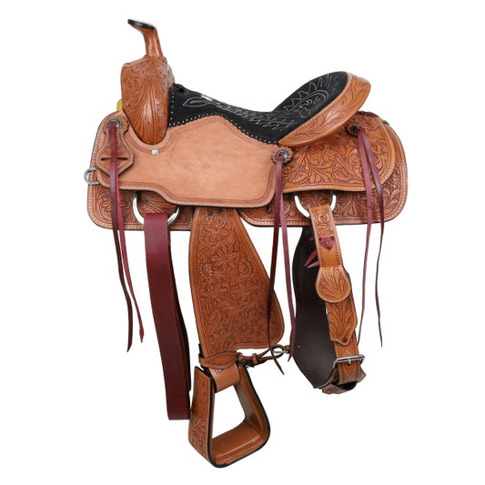 Double T Classic Stitch Prairie Dancer Roper Saddle - 16 inch