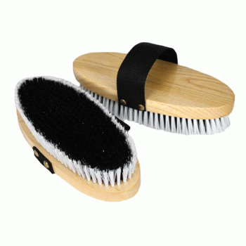 Wooden Oval Brush w/ Soft Bristles