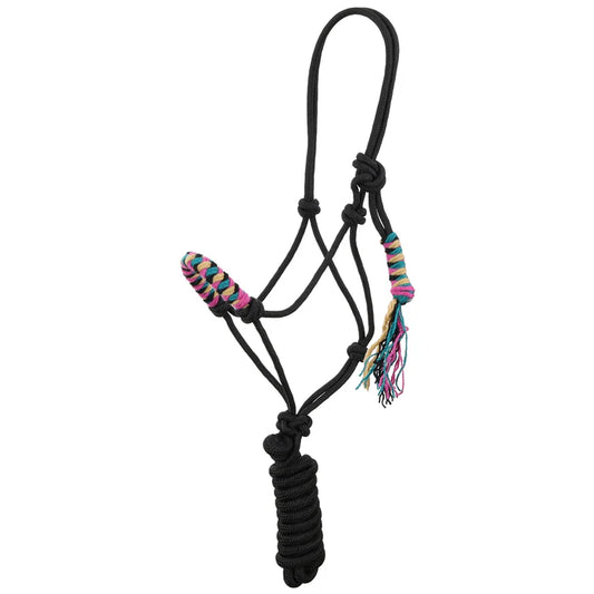 Painted Sky Mohair Wool Nose Cowboy Knot Halter w/ Lead