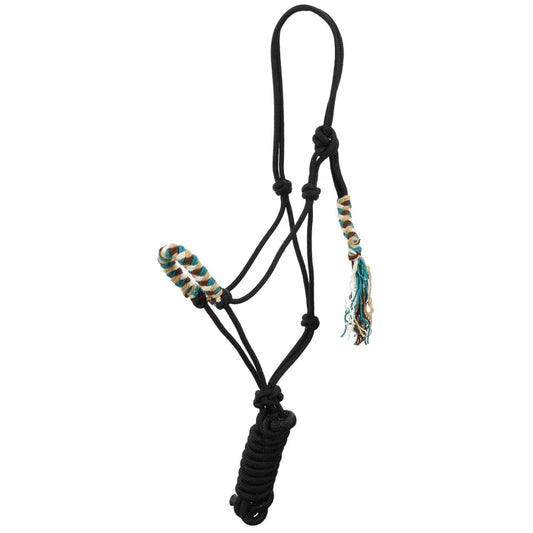 Sunwashed Mohair Wool Nose Cowboy Knot Halter w/ Lead