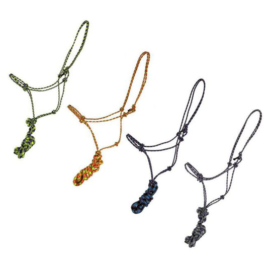 Stiff Rope Knot Halter w/ Matching Removable Lead