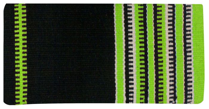 Wool Saddle Blanket w/ Colored Zipper Design