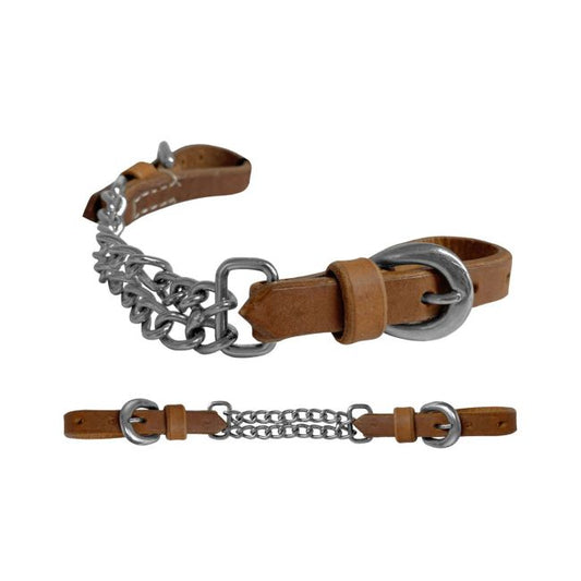 Argentina Cow Leather Double Flat Link Curb Chain