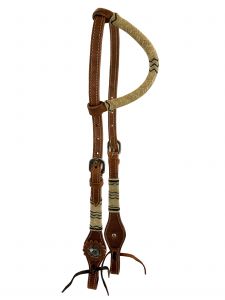 One Ear Headstall w/ Rawhide Accents