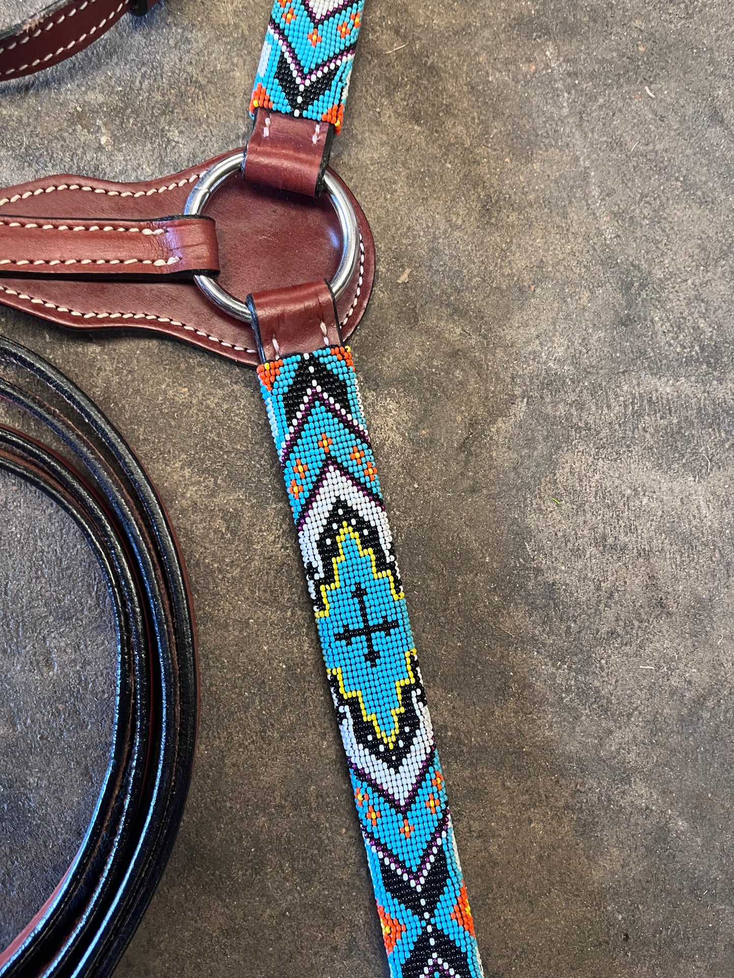 Beaded Western Headstall & Breast Collar Set