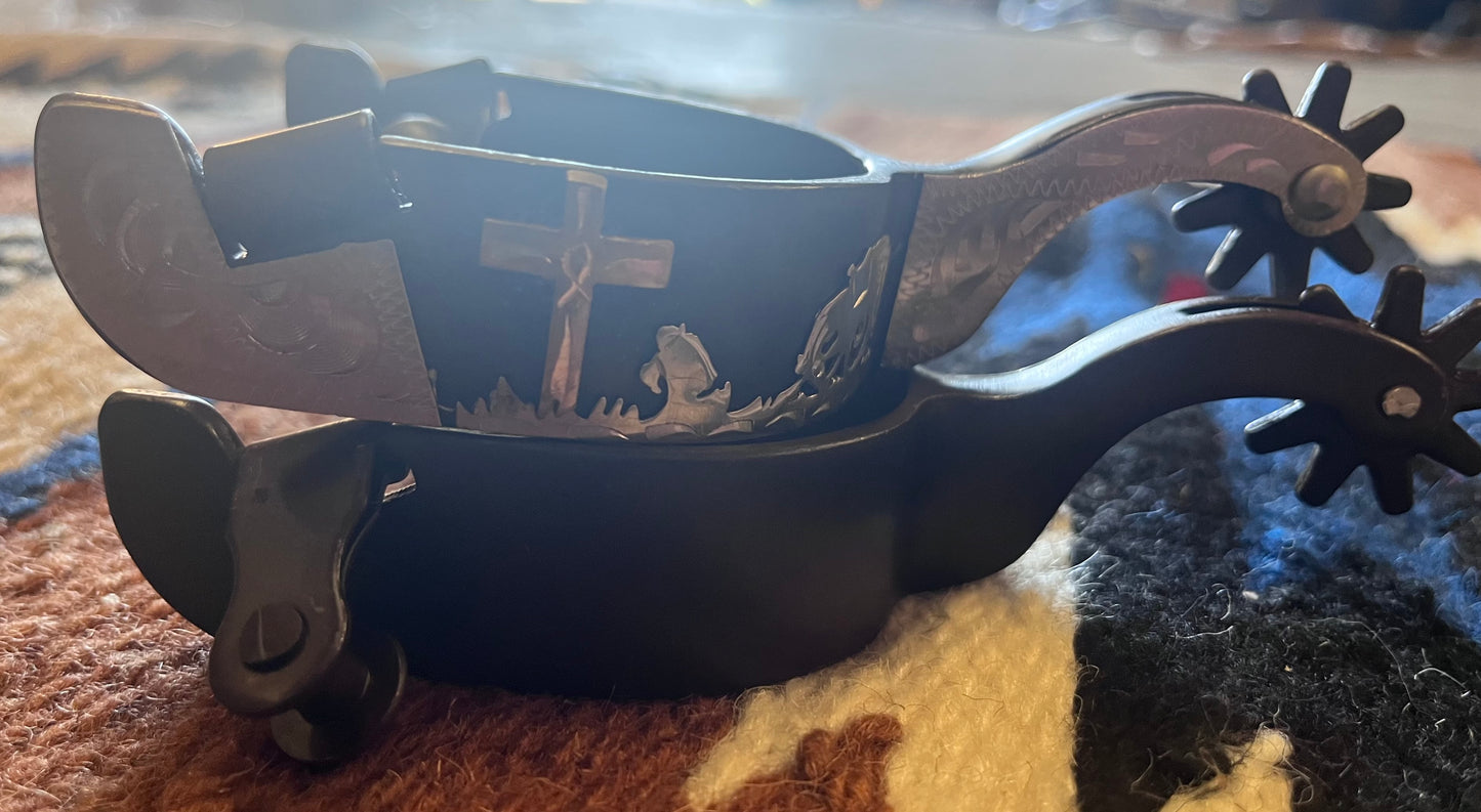 Ladies' Praying Cowboy Antique Brown Spur