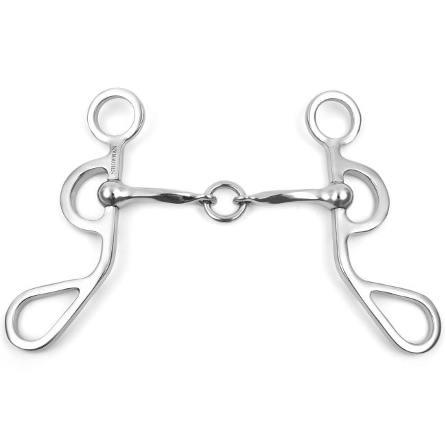 Showman Argentine Shank Bit w/ Jointed Slow Twist Life-Saver