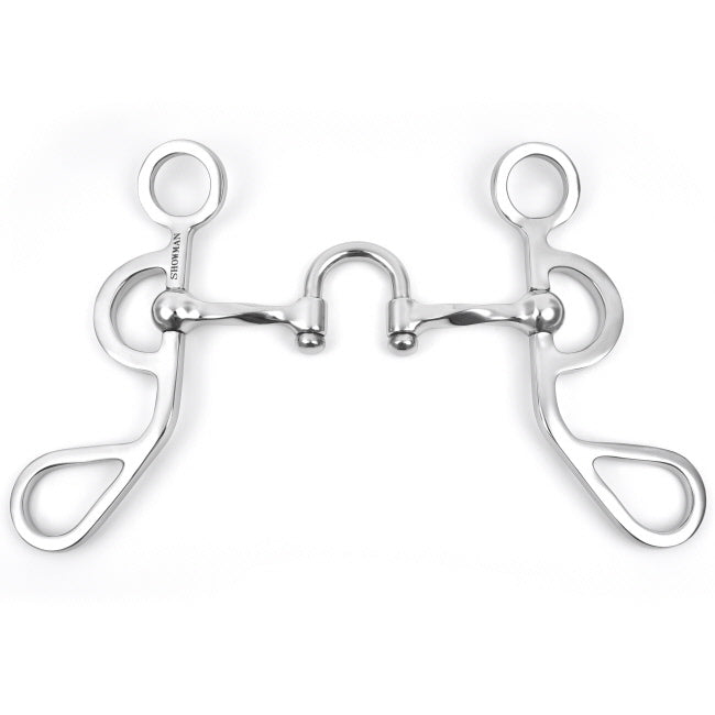 Showman Argentine Shank Bit w/ Full Slow Twist Correction Port