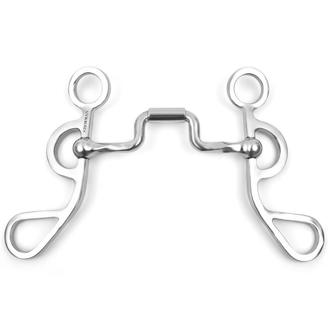 Showman Argentine Shank Bit with Slow Twist Correction Hinge
