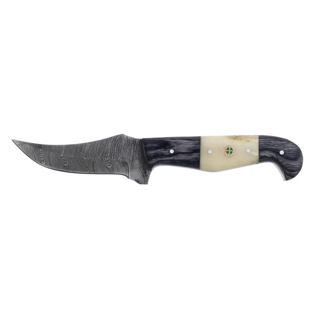 Lariat Range Point Skinning Knife w/ Camel Bone & Wood Handle