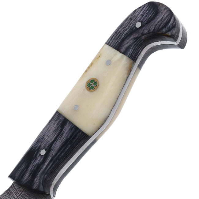 Lariat Range Point Skinning Knife w/ Camel Bone & Wood Handle