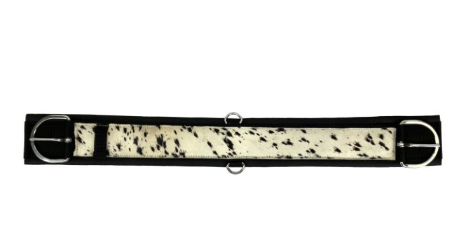 Showman Cowhide Straight Neoprene Bottom Girth