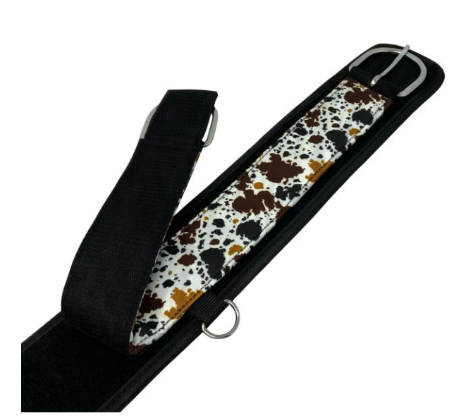 Showman Cow Print Neoprene Bottom Girth