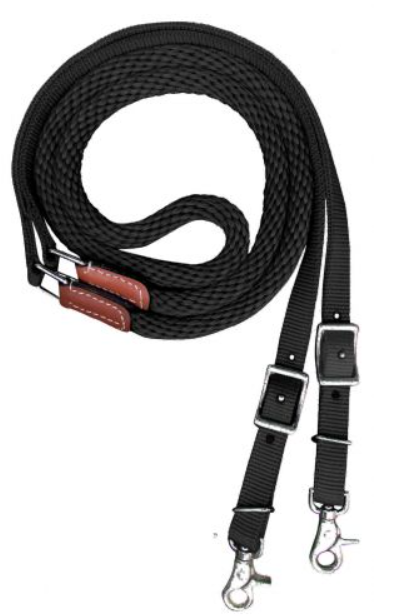 Showman Premium 8' braided nylon contest reins
