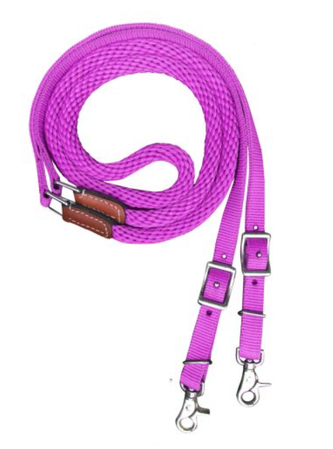 Showman Premium 8' braided nylon contest reins