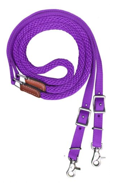 Showman Premium 8' braided nylon contest reins