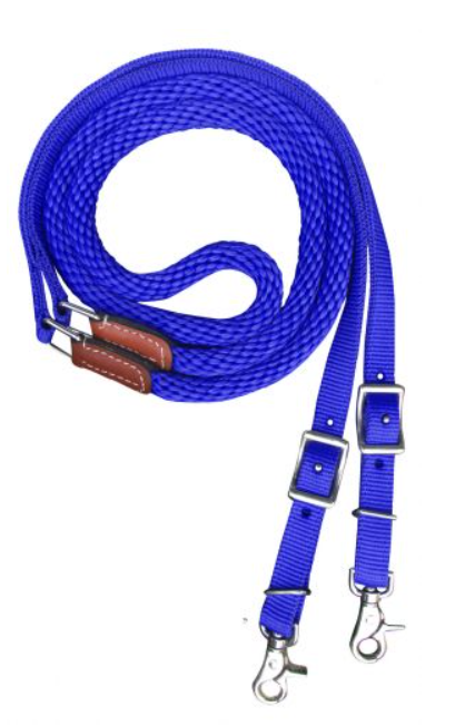 Showman Premium 8' braided nylon contest reins