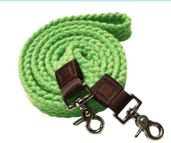 Showman 7.5' Cotton Roping Reins with Scissor Snap Ends