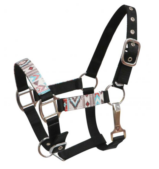 Showman PONY Halter with Navajo print overlay