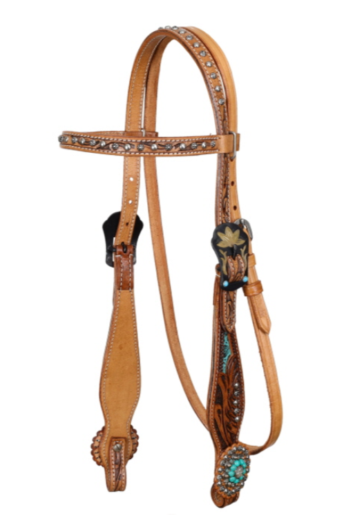 Showman Everglade Browband Headstall and Breastcollar Set