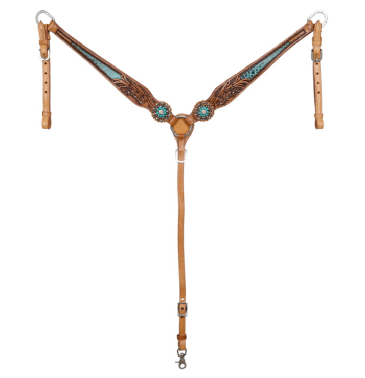 Showman Everglade Browband Headstall and Breastcollar Set