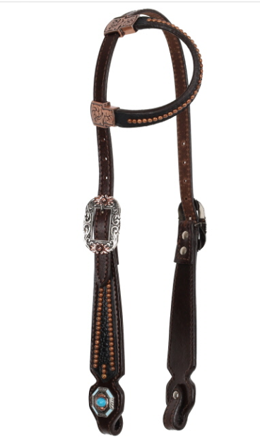 Showman Blackwater Gator One Ear Headstall and Breastcollar Set