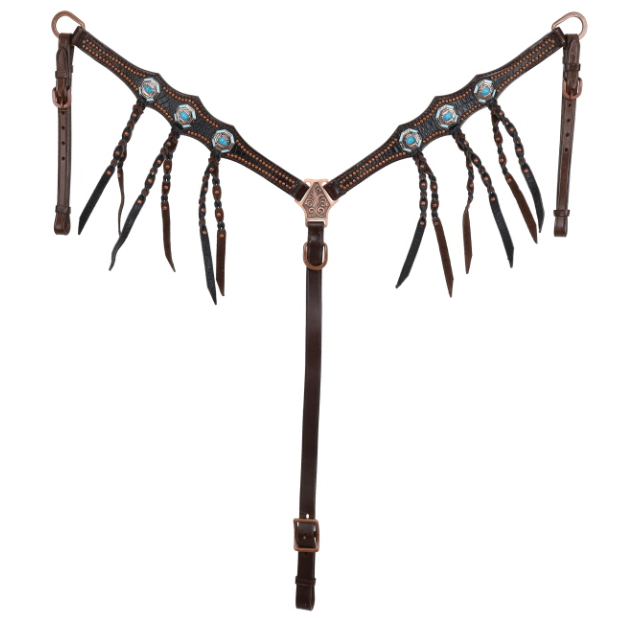 Showman Blackwater Gator One Ear Headstall and Breastcollar Set