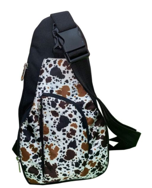 Showman Cow Print Sling Crossbody Backpack