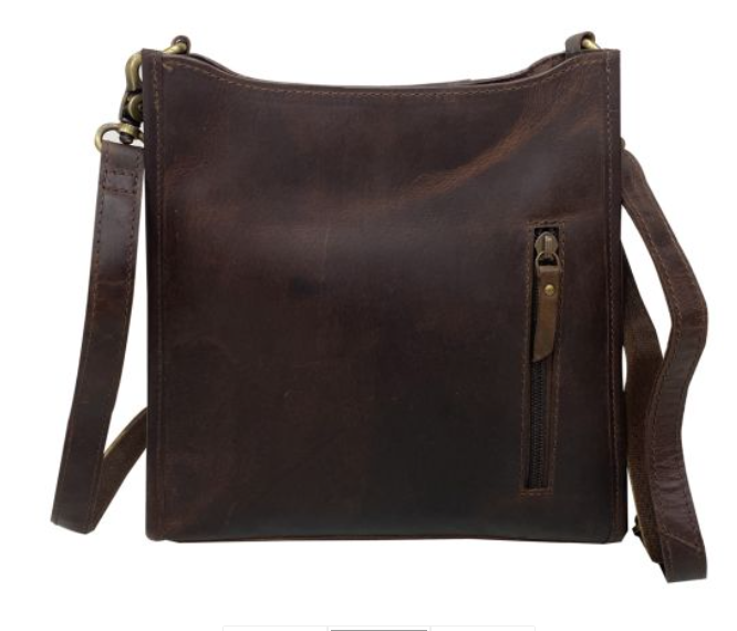 Klassy Cowgirl Hair on Cowhide Leather Conceal Carry Crossbody Bag