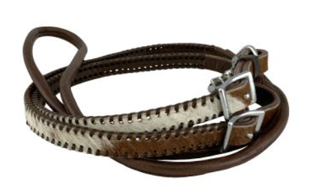 Showman Cowhide Whip Stitch Roping Reins