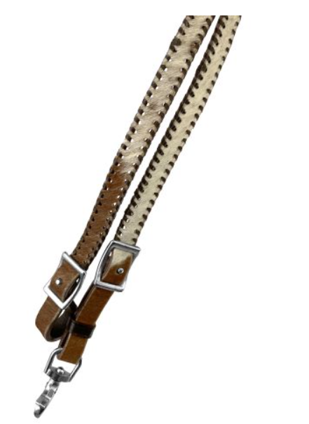 Showman Cowhide Whip Stitch Roping Reins
