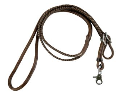 Showman Cowhide Whip Stitch Roping Reins