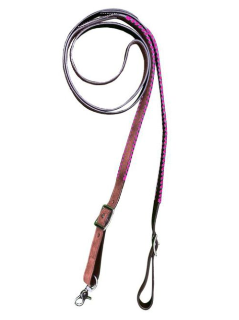 Showman Rawhide Laced Argentina Leather Contest Reins