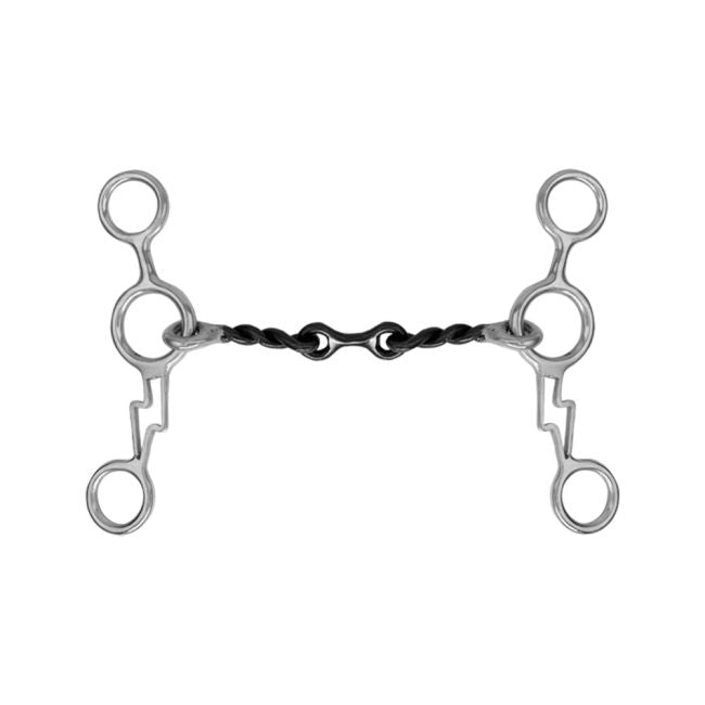 Thunderbolt Stainless Steel JR Cowhorse Twisted Dogbone Snaffle Bit