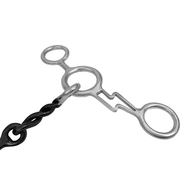 Thunderbolt Stainless Steel JR Cowhorse Twisted Dogbone Snaffle Bit